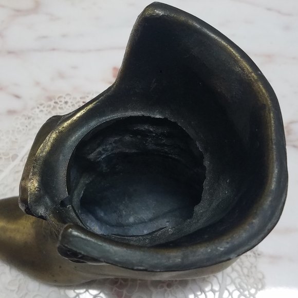 1950's Brass Victorian Decorative Boot Vase - Picture 4 of 9